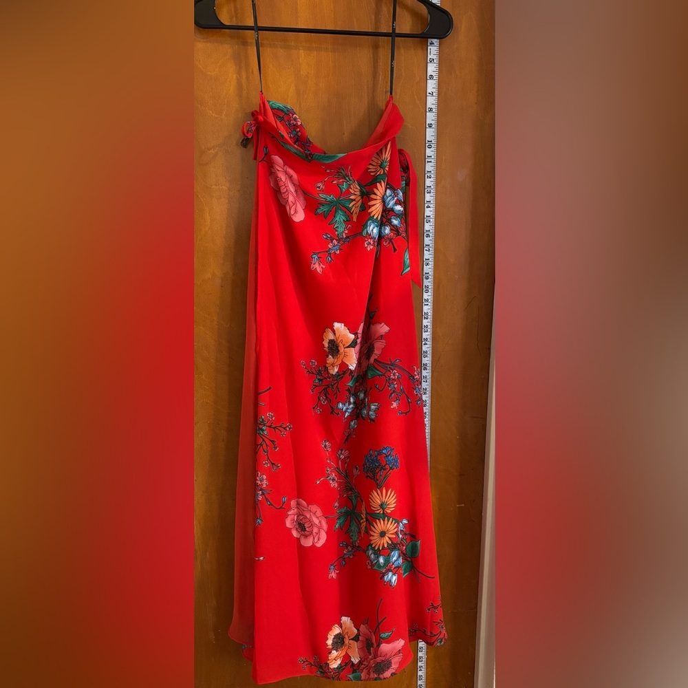 Lulu's Red and Blue Floral shirt & skirt